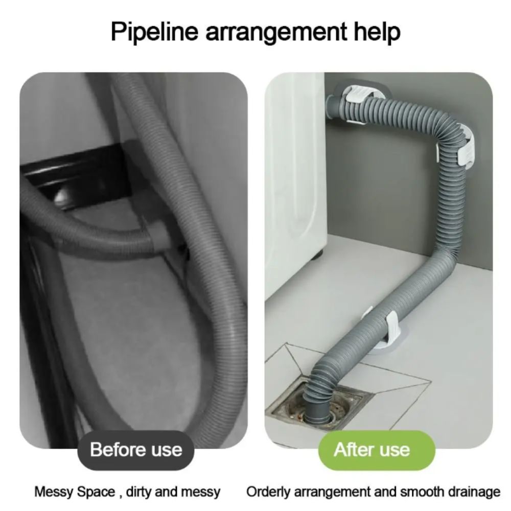 Plastic Pipe Clip - Self-adhesive Pipe Clamp Hooks 5pcs Plastic