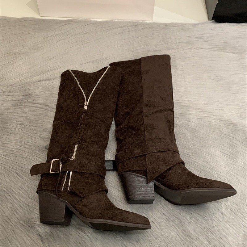 Women's Boots Vintage Suede Le - Pipe Bending Spring recension och pris