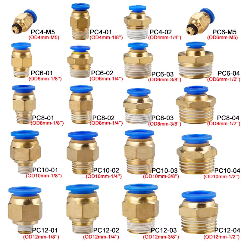 10/50PCS Pneumatic Fitting Air - Compression Fitting Brass recension och pris